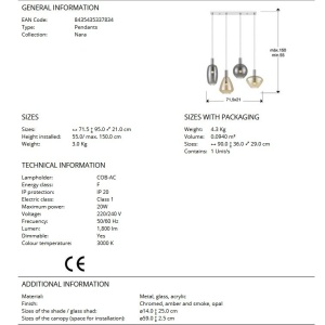 Lustra LED suspendata design modern Nara 4L - Img 3