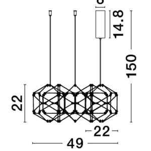 Lustra LED suspendata design modern NEBULA 138414 universul-luminii.ro