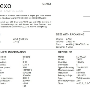 Lustra LED suspendata design modern Nexo 150044 universul-luminii.ro