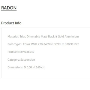 Lustra LED suspendata design modern RADON - Img 3