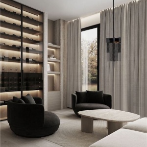 Lustra LED suspendata design modern REVIA negru - Img 2