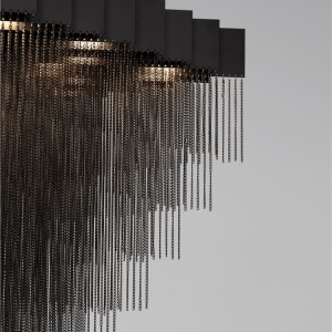 Lustra LED suspendata design modern REVIA negru - Img 5