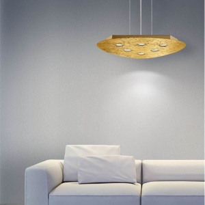 Lustra LED suspendata design modern Triangolo aurie - Img 2