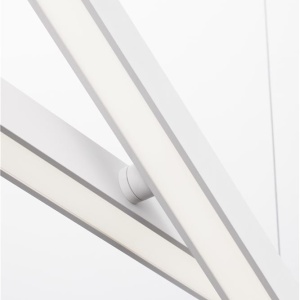 Lustra LED suspendata design modern X-LINE alba - Img 8
