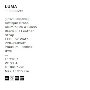 Lustra LED suspendata dimabila design XXL LUMA - Img 8