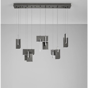 Lustra LED suspendata liniara design decorativ 2700K TOTEM - Img 3