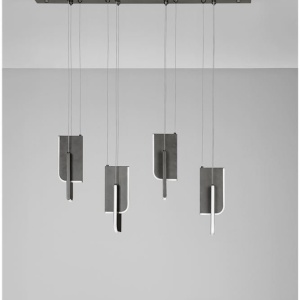 Lustra LED suspendata liniara design decorativ 3000K TOTEM - Img 3