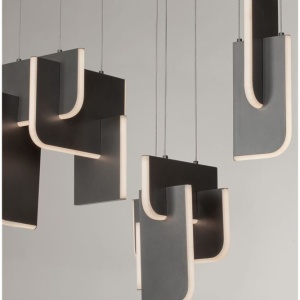 Lustra LED suspendata liniara design decorativ 3000K TOTEM - Img 6