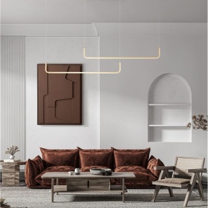 Lustra LED suspendata liniara Strita auriu - Img 7