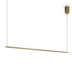 Lustra LED suspendata minimalista ESSENCE SP SQUARE OTTONE 3000K