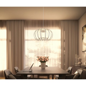 Lustra LED suspendata moderna RIBBON nisip - Img 2