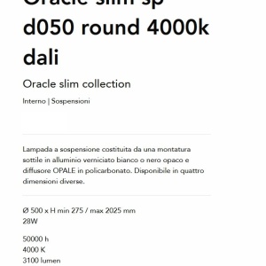 Lustra LED suspendata Oracle slim sp d050 round 4000k dali BK - Img 4