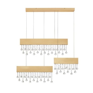 Lustra LED suspendata stil elegant CRISTA aurie
