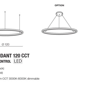 Lustra LED XXL cu telecomanda design modern circular HALO 120 CCT GO 67144 universul-luminii.ro