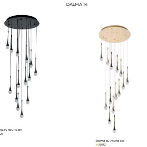 Lustra LED XXL suspendata design decorativ DALMA 14 round BK - Img 2