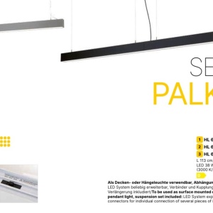 Lustra liniara aplicata/ suspendata LED CCT PALKKI 113cm, negru - Img 9