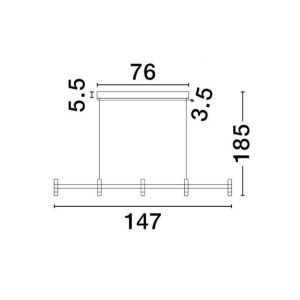 Lustra liniara cu 5 spoturi LED 3000K POETIC negru - Img 4