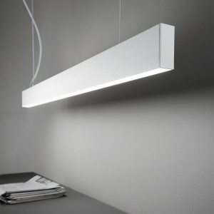 Lustra liniara cu lumina directa si indirecta STEEL WIDE White 3000K 116874 universul-luminii.ro