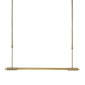Lustra liniara suspendata LED Flusore auriu