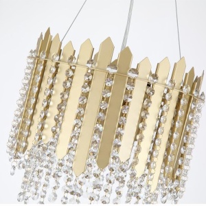 Lustra metal auriu, cristale din sticla Spear 5Lt 627064 universul-luminii.ro
