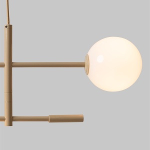 Lustra metal bej cu 4 globuri sticla Copenhagen 248374 universul-luminii.ro