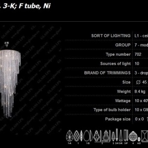 Lustra moderna cristal Bohemia 45cm 109414 universul-luminii.ro