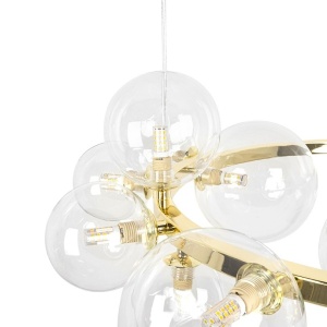 Lustra moderna cu 15 de surse de lumina LINEA R85 auriu 597904 universul-luminii.ro