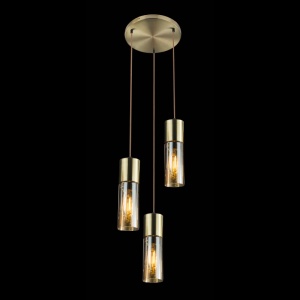Lustra moderna cu 3 pendule ANNIKA alama 106324 universul-luminii.ro