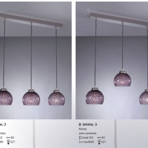 Lustra moderna cu 3 pendule design italian 10006 Amethyst 202664 universul-luminii.ro