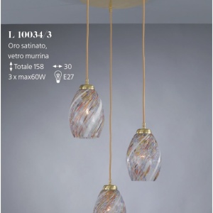 Lustra moderna cu 3 pendule design italian 10034 multicolor 107384 universul-luminii.ro