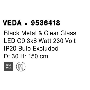 Lustra moderna cu 3 pendule design minimalist VEDA 204254 universul-luminii.ro