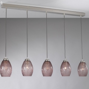 Lustra moderna cu 5 pendule design italian 10008 Amethyst 105754 universul-luminii.ro