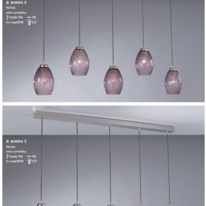 Lustra moderna cu 5 pendule design italian 10008 Amethyst 202714 universul-luminii.ro