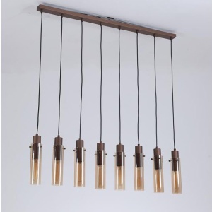 Lustra moderna cu 8 pendule Sweden II moca, chihlimbar 157504 universul-luminii.ro
