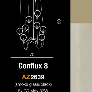 Lustra moderna cu 8 surse de lumina design deosebit CONFLUX 70904 universul-luminii.ro
