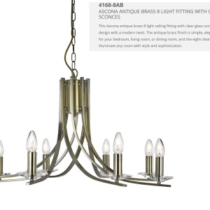 Lustra moderna design alama Ascon 8L 4168-8AB SRT 74044 universul-luminii.ro