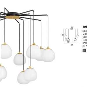 Lustra moderna design deosebit cu 12 de surse de lumina THE EGG 213894 universul-luminii.ro