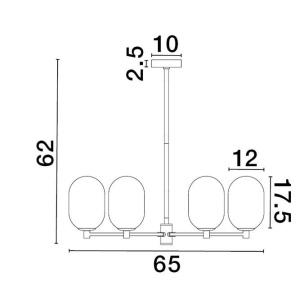 Lustra moderna design deosebit cu 6 de surse de lumina BALOR 213924 universul-luminii.ro
