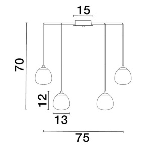 Lustra moderna design deosebit cu 8 de surse de lumina THE EGG 213904 universul-luminii.ro