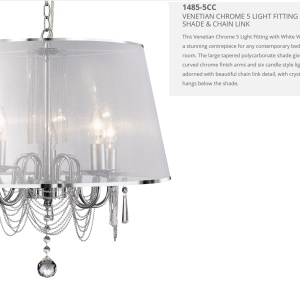 Lustra moderna design elegant Venetian 1485-5CC SRT - Img 7