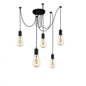 Lustra moderna design minimalist Squiggle 5L 9665-5BK SRT - Img 1