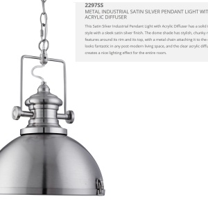 Lustra moderna Industrial argintiu 2297SS SRT 185184 universul-luminii.ro