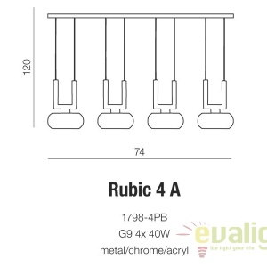 Lustra moderna Rubic 4A 178804 universul-luminii.ro