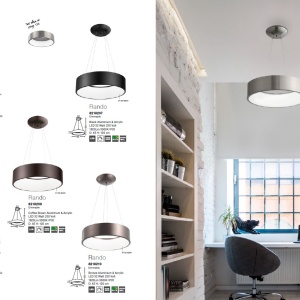 Lustra moderna suspendata LED 3000K 60cm RANDO negru NVL-6167220 189584 universul-luminii.ro