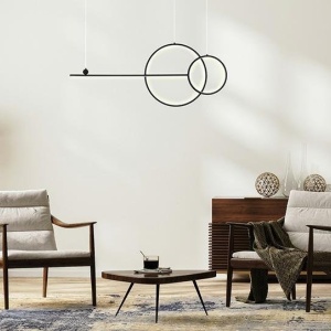 Lustra neagra inelara LED Range 120cm 597634 universul-luminii.ro