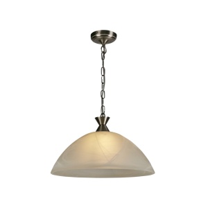 Lustra/Pendul design clasic Belle argintiu/alabastru - Img 1