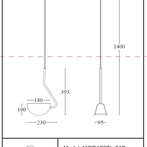 Lustra, Pendul design high-tech minimalist Mollis 100654 universul-luminii.ro