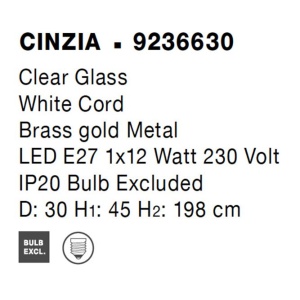 Lustra, Pendul design modern CINZIA 30cm 104254 universul-luminii.ro