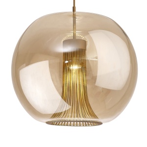 Lustra, Pendul design modern KRISS auriu/ bronz - Img 2