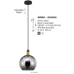 Lustra/Pendul design modern MIRRO - Img 3